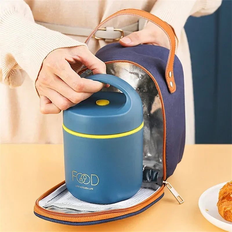 Portable Thermal Porridge Cup Insulation Lunch Box Warmer Thermos Soup Cup