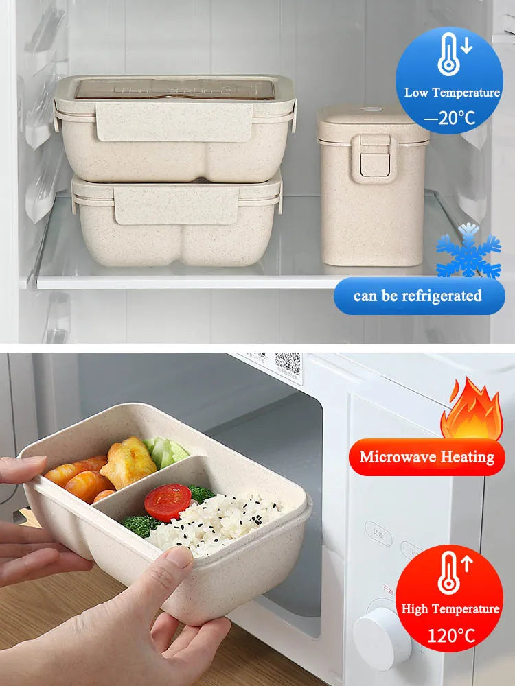 1100ML Lunch Box Bento Box With Spoon Chopsticks