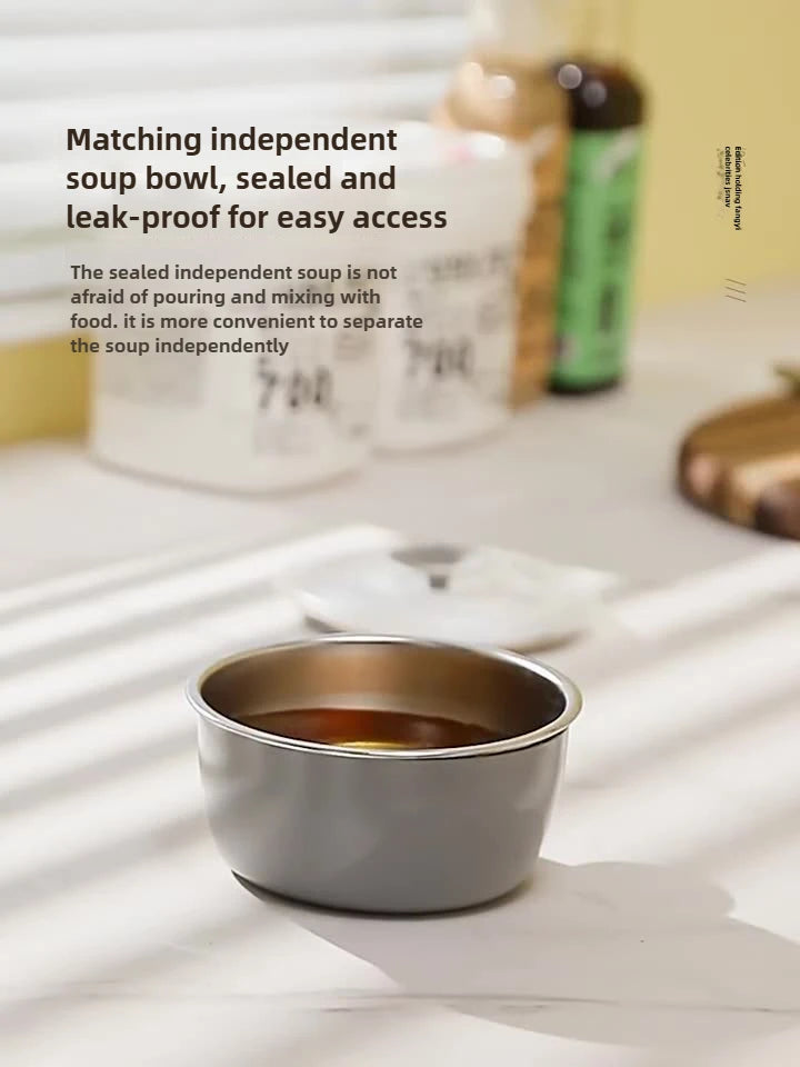 Full set Stainless Steel Insulated Lunch Box Set with Bag – Portable & Leakproof