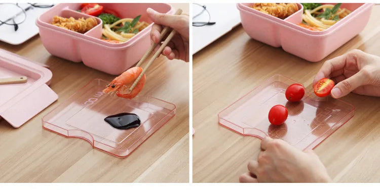 1100ML Lunch Box Bento Box With Spoon Chopsticks