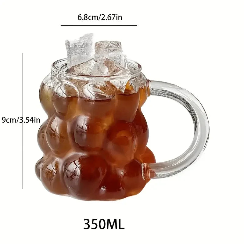 Unique & Cute Grape Shaped Transparent Glass Cup