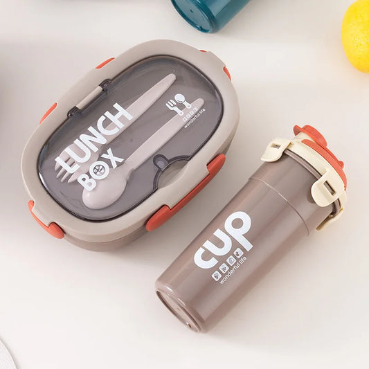 SET Lunch box+ bottle+cutlery