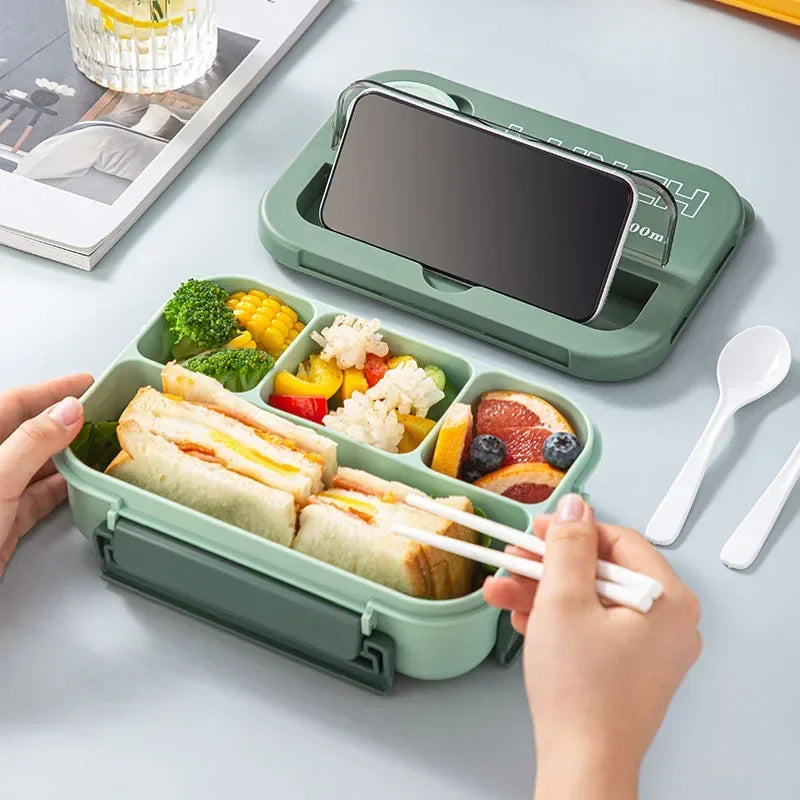 1300ML- Lunch Box with 4 Compartments β Leakproof Bento Lunchbox