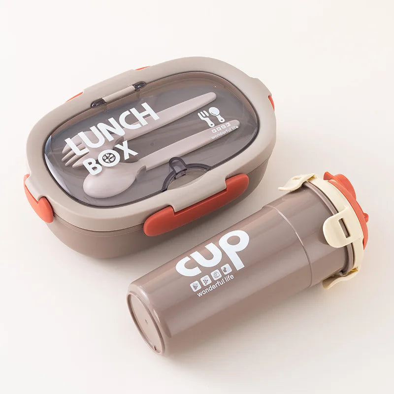 SET Lunch box+ bottle+cutlery