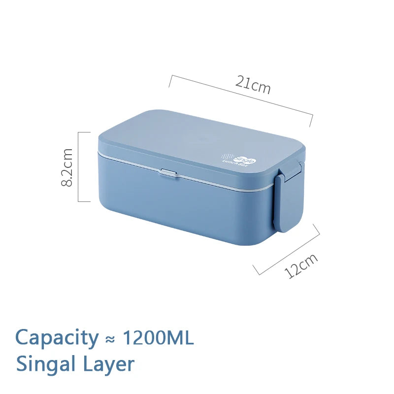 Eco-friendly Bamboo Fiber Lunch Box 3in1 Double Layer