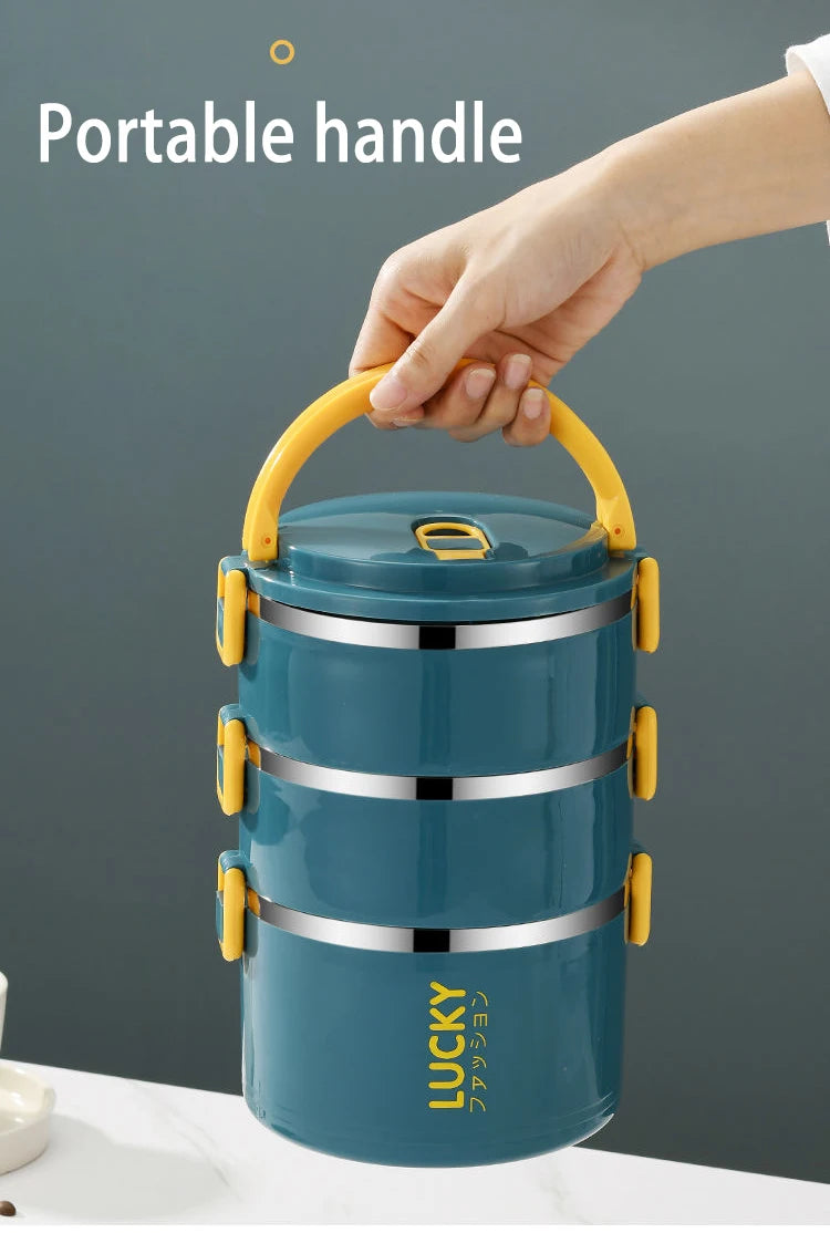 Portable Lunch Box Bento Thermos Containers with Bag