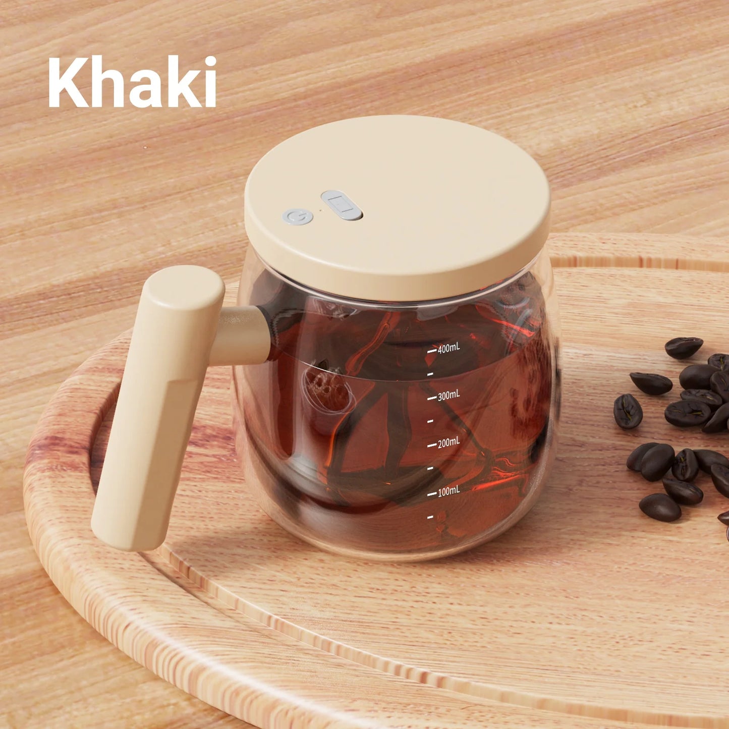Electric Mixing Cups for Drinks – Self-Stirring Portable Glass Mug (400ml)