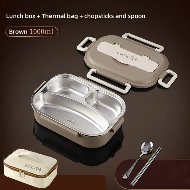 Stainless Steel Compartment Insulated Lunch Box ā Portable & Leakproof with insulated lunch bag Set