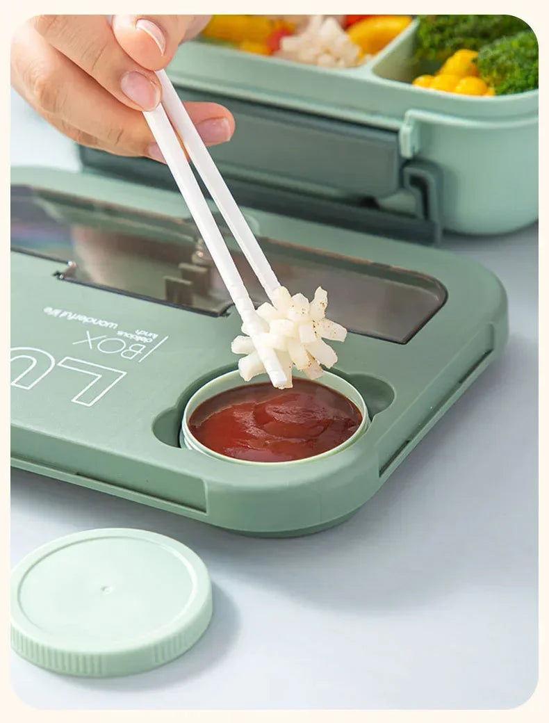 1300ML- Lunch Box with 4 Compartments β Leakproof Bento Lunchbox