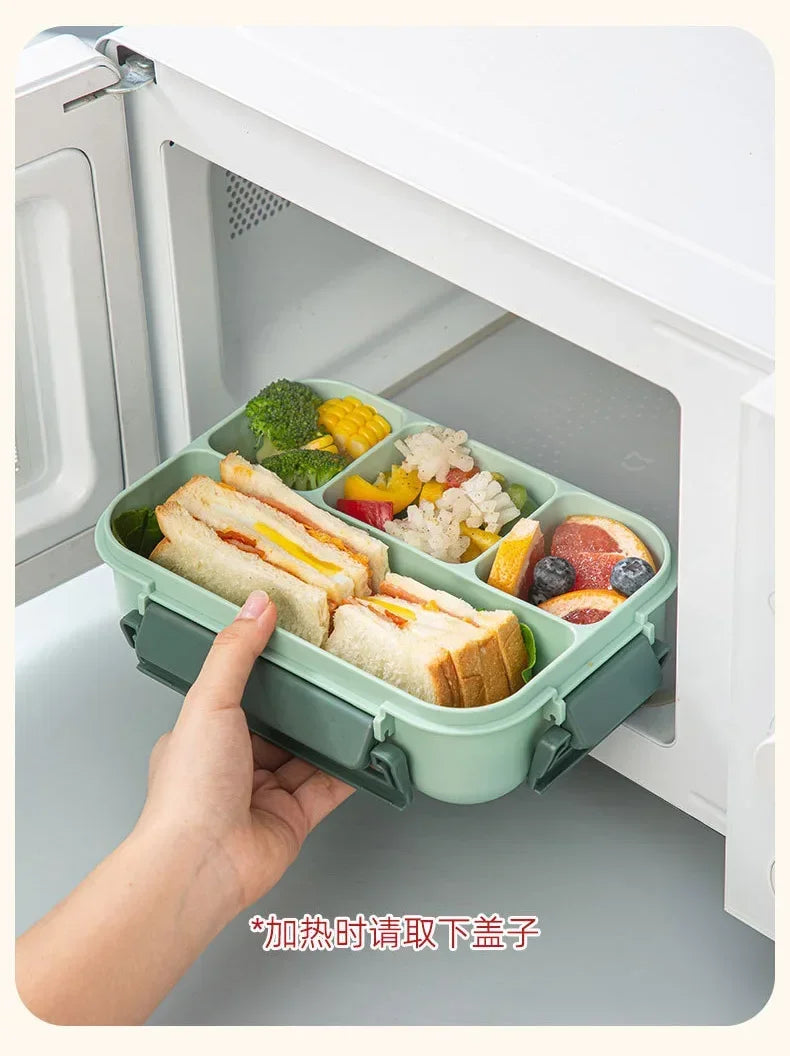 1300ML- Lunch Box with 4 Compartments β Leakproof Bento Lunchbox