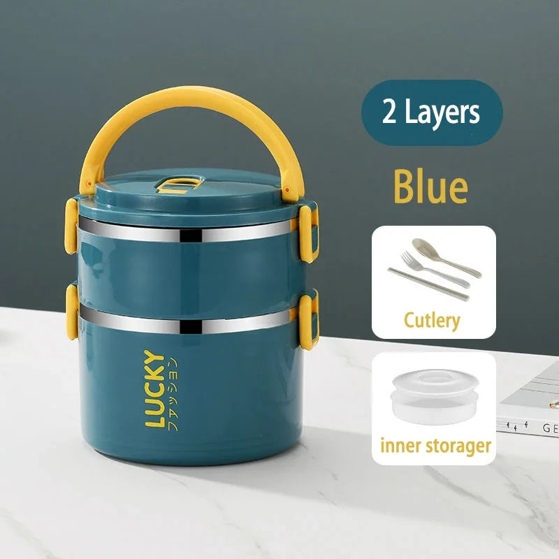 Portable Lunch Box Bento Thermos Containers with Bag