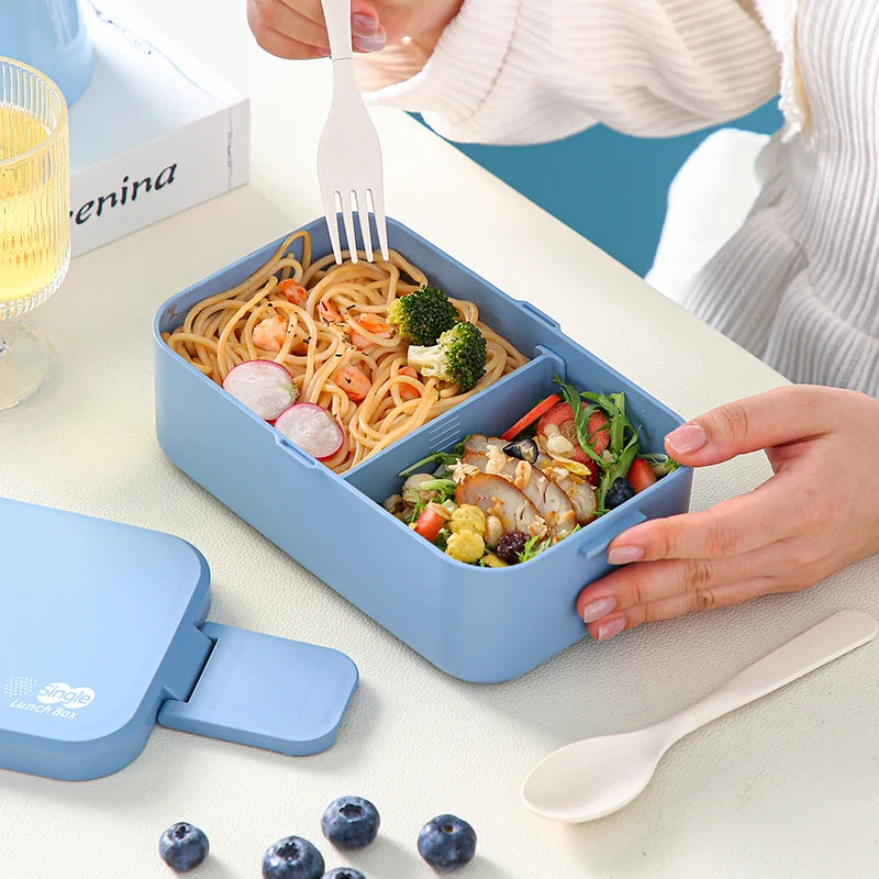 Eco-friendly Bamboo Fiber Lunch Box 3in1 Double Layer