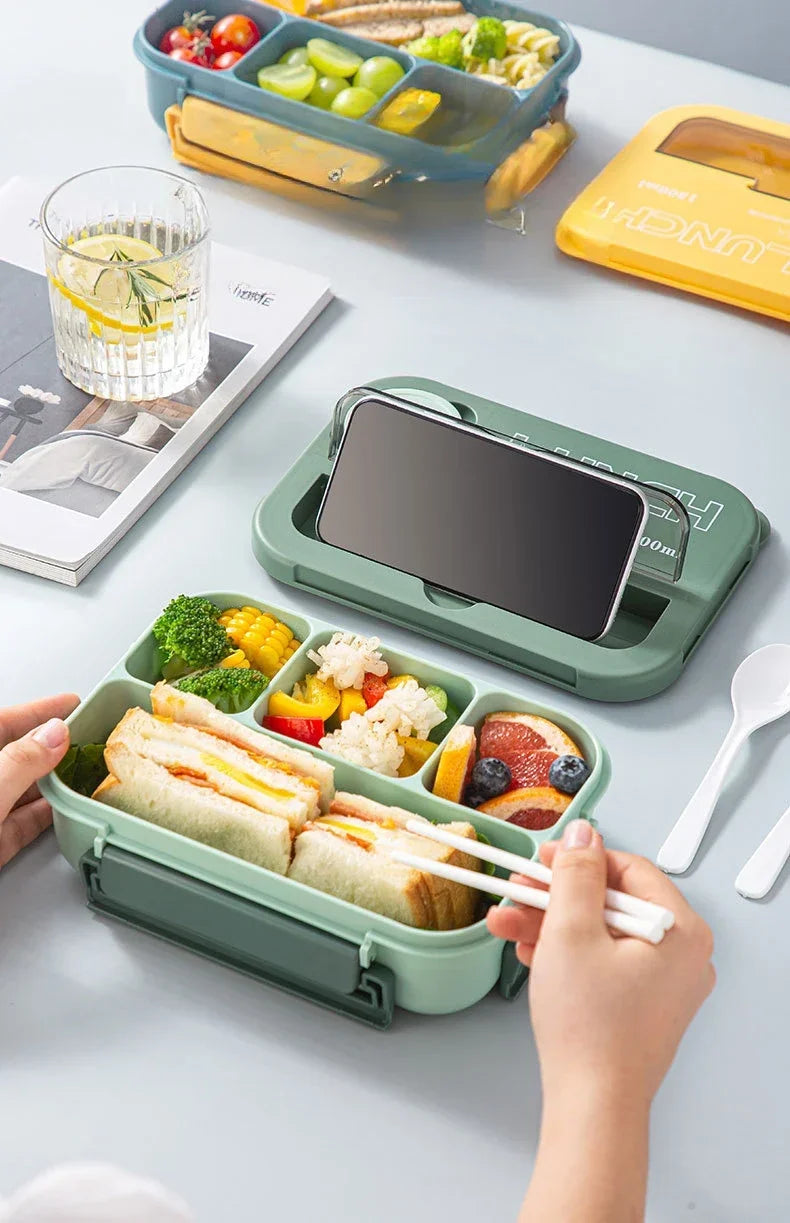 1300ML- Lunch Box with 4 Compartments β Leakproof Bento Lunchbox