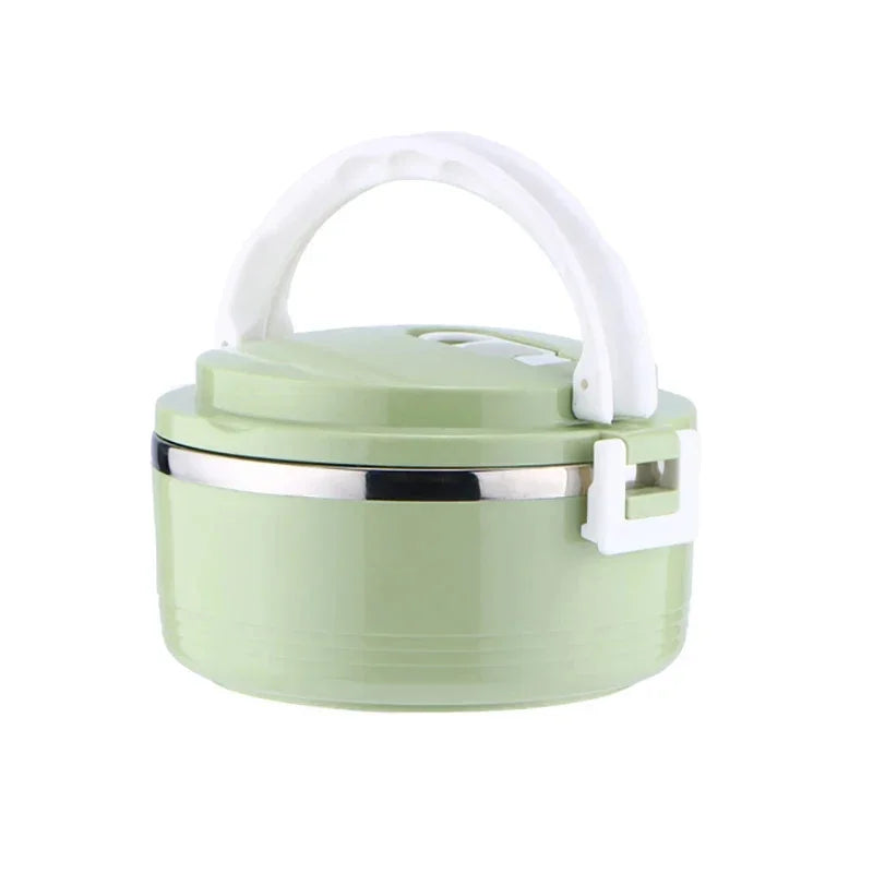 Multi-layer Thermal Lunch Box Stackable Round Metal Stainless Steel container