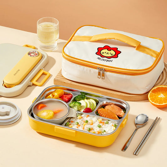 FREE SHIPPING! HOT DEAL the ultimate combo! Complete Set lunch box Includes cutlery, soup container  and insulated lunch bag.