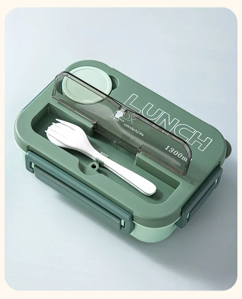 1300ML- Lunch Box with 4 Compartments β Leakproof Bento Lunchbox