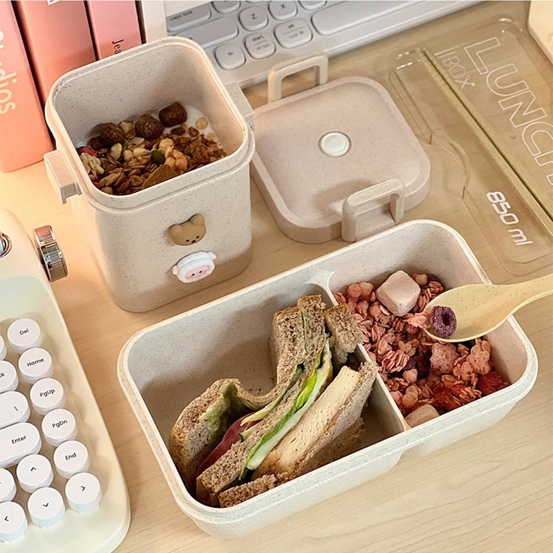 1100ML Lunch Box Bento Box With Spoon Chopsticks