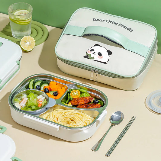 Stainless Steel Thermal Lunch Box Microwave Safe 2 4 5 Panda
