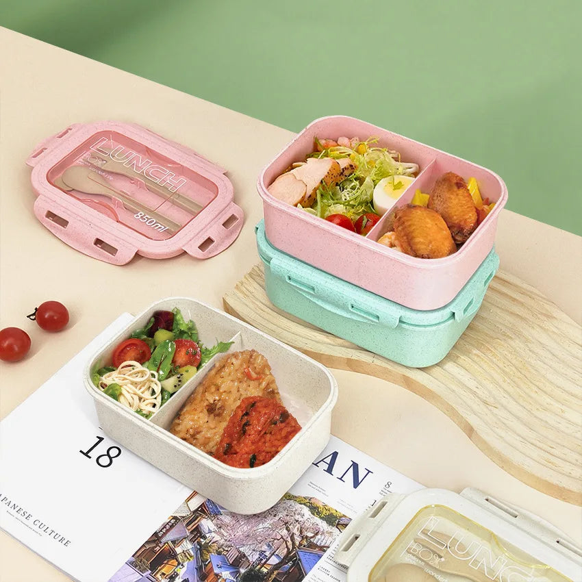1100ML Lunch Box Bento Box With Spoon Chopsticks