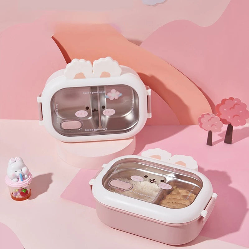 Stainless Steel Lunch Box Rabbit Design Bento Box For Kids