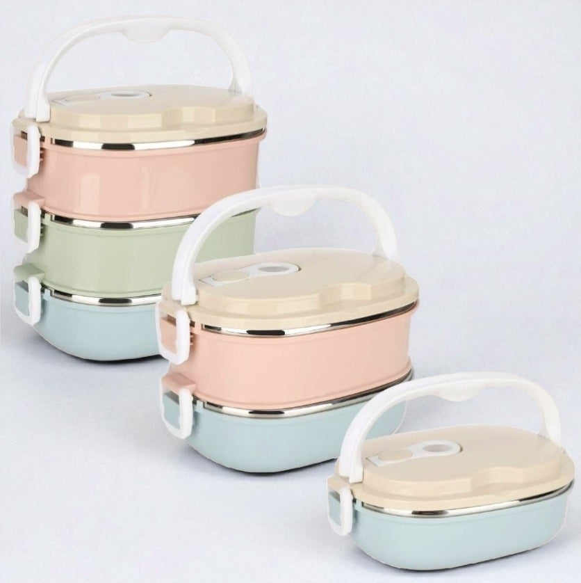 Multi-Layer Insulated Lunch Box Portable Stainless Steel