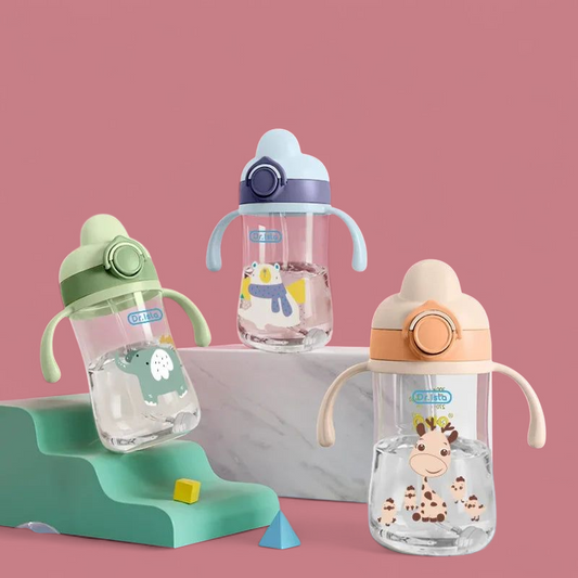 Portable Baby Water Bottle 300ml – Baby Feeding Cup with Straw