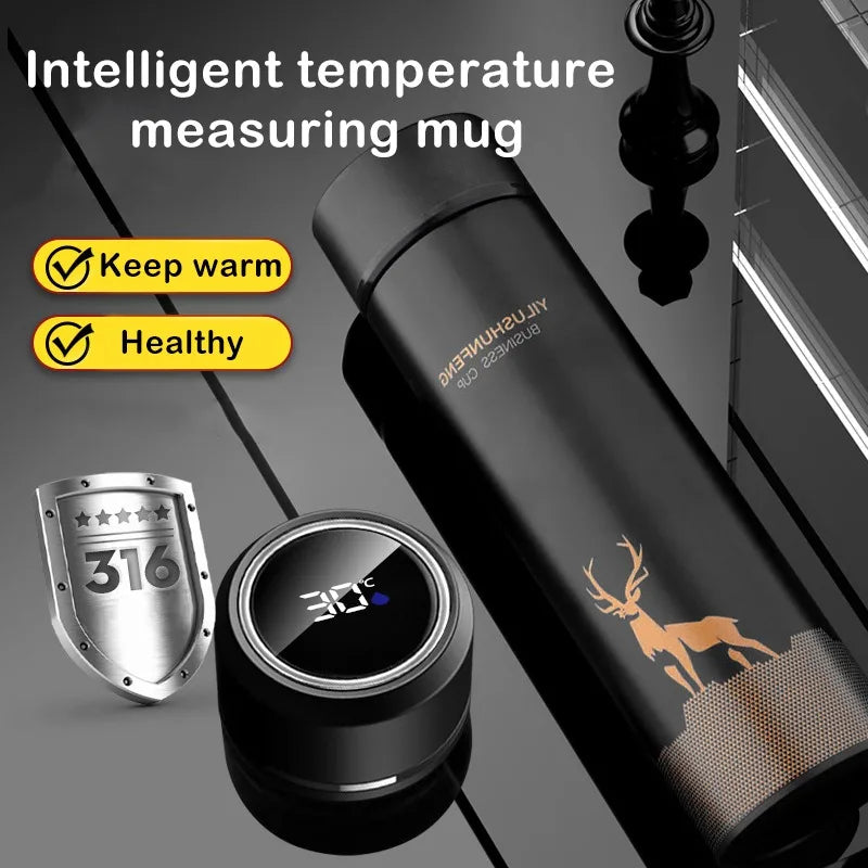 500ML Smart Thermos Water Bottle | LED Digital Temperature Display | Stainless Steel Vacuum Insulated
