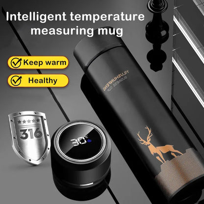 500ML Smart Thermos Water Bottle | LED Digital Temperature Display | Stainless Steel Vacuum Insulated