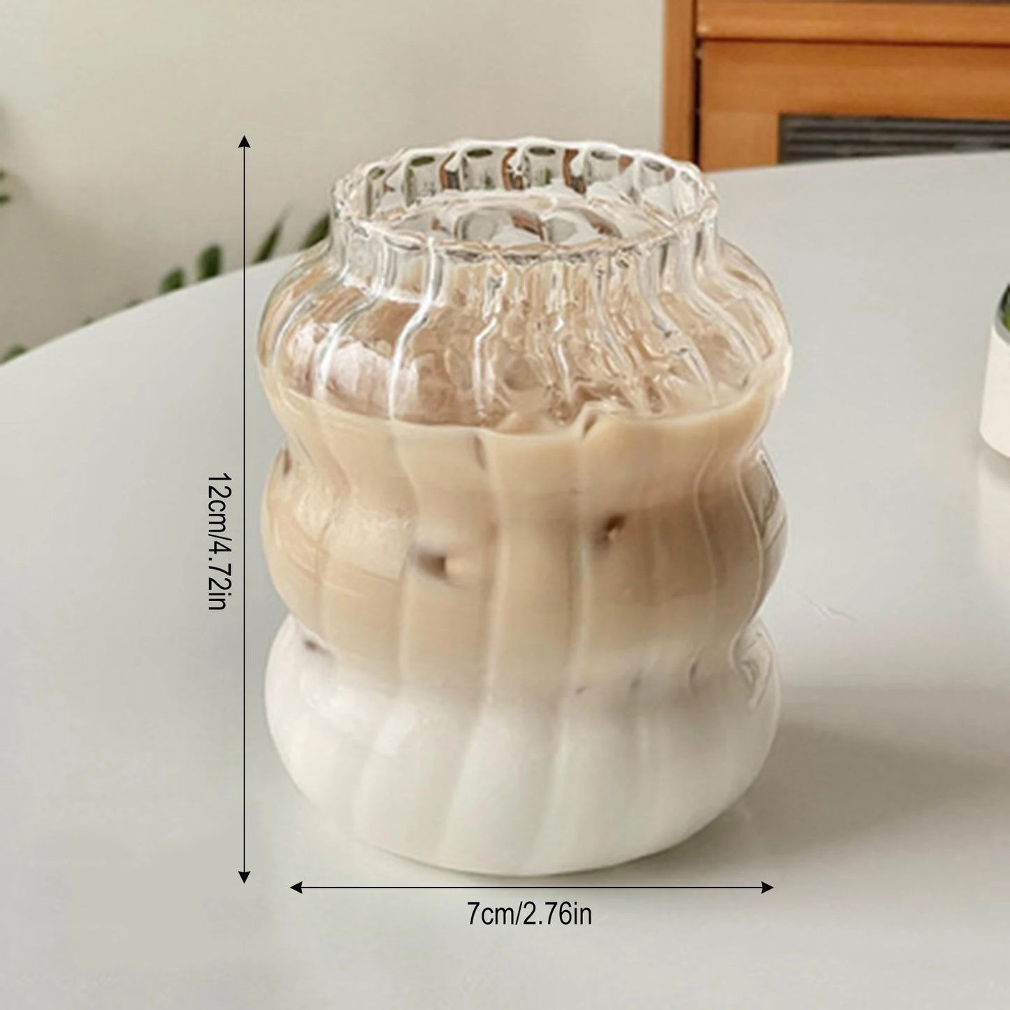 350/500/550/750ML Can-Shaped Glass Cups with Bamboo Lids & Glass Straws