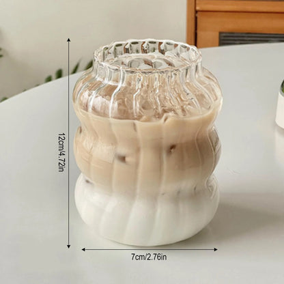 350/500/550/750ML Can-Shaped Glass Cups with Bamboo Lids & Glass Straws