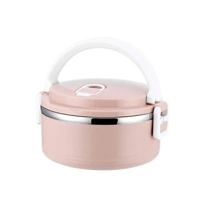 Multi-layer Thermal Lunch Box Stackable Round Metal Stainless Steel container