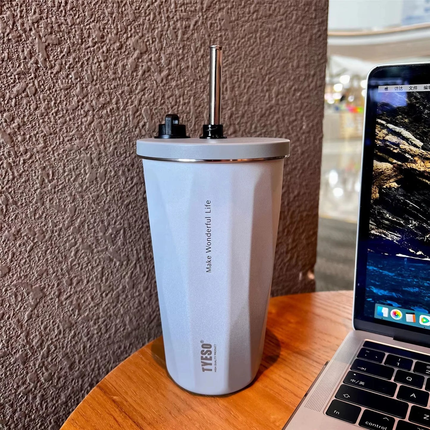 600ML Thermos Stainless Steel Vacuum Insulated Travel Mug | Gradient Color Thermal Cup