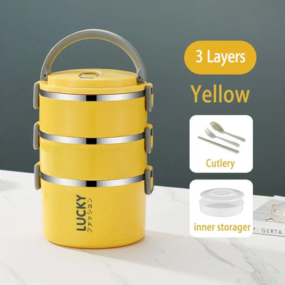 Portable Lunch Box  Bento Thermos Containers with Bag