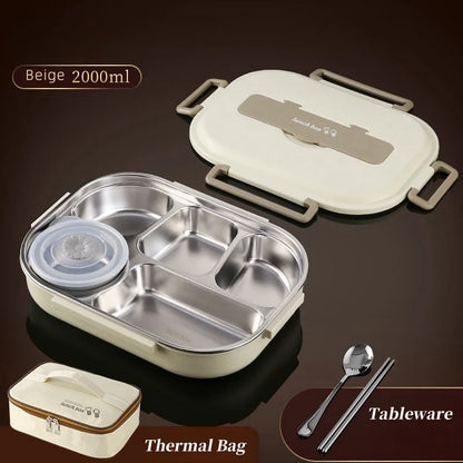 Full set Stainless Steel Insulated Lunch Box Set with Bag – Portable & Leakproof