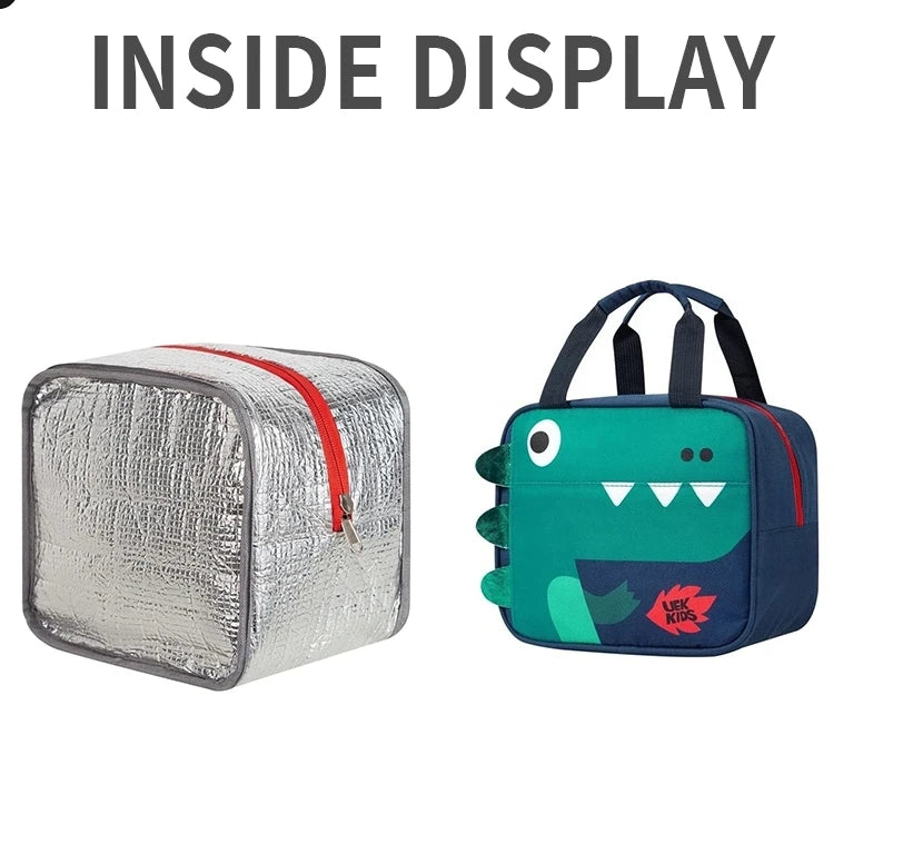 Insulated Lunch Bag for Kids – Reusable Dinosaur Theme Lunch Bag