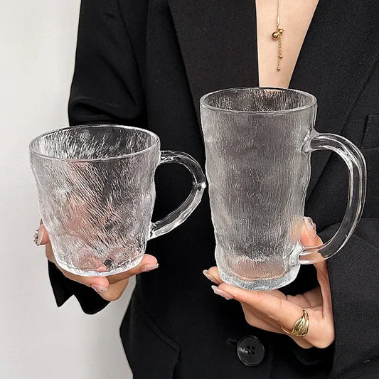 2pcs Glacier Patterned Glass Set – 300ml & 400ml