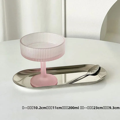 Premium Pink Frosted Highball Glass – Elegant Cocktail & Champagne Glass