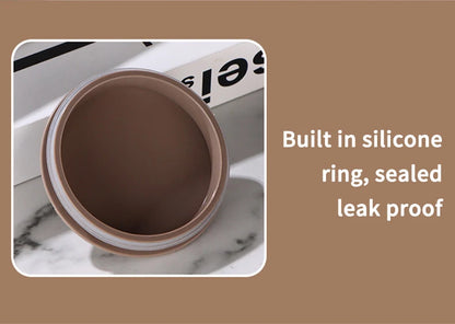 Double-Wall Thermal Coffee Cup With Strainer&Spoon Portable Leak Proof Coffee Mug