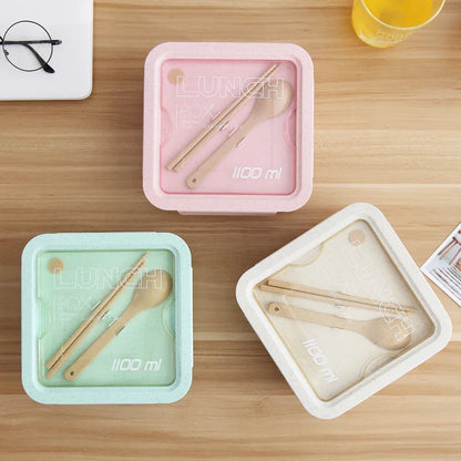 1100ML Lunch Box Bento Box With Spoon Chopsticks