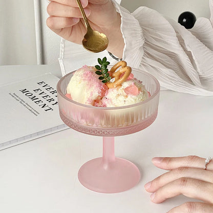 Premium Pink Frosted Highball Glass – Elegant Cocktail & Champagne Glass