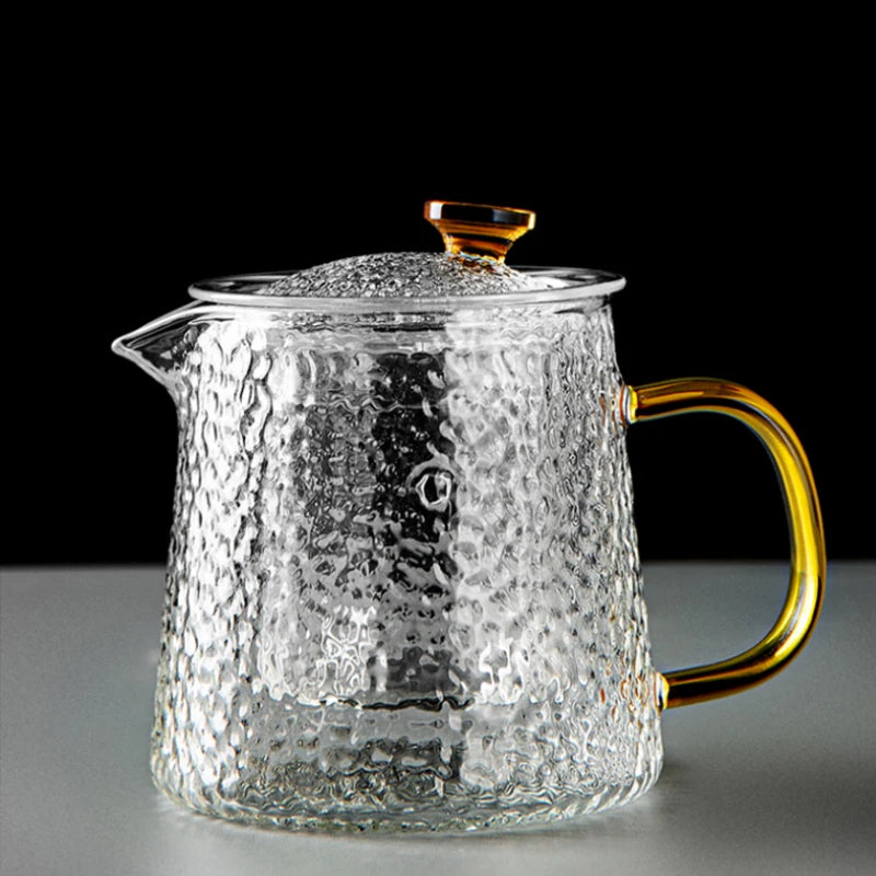 High-Quality Heat Resistant Glass Teapot – Borosilicate Glass with Colored Knob