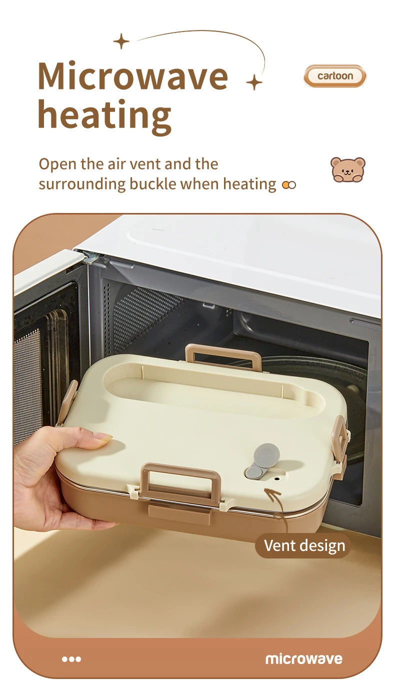 FREE SHIPPING! HOT DEAL the ultimate combo! Complete Set lunch box Includes cutlery, soup container  and insulated lunch bag.