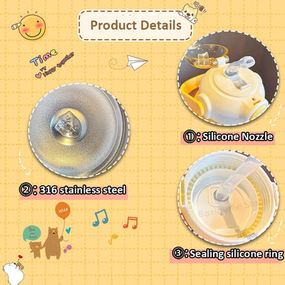 Thermos bottle-Thermal Insulated Bottle with build-n straw and strap