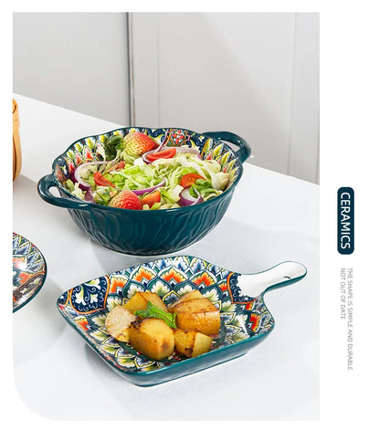 Bohemian Retro pattern Ceramic Dinnerware – Plates & Bowls