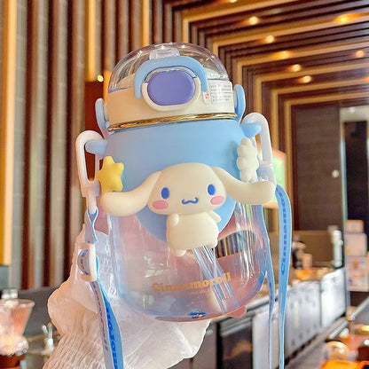 Large 820ML cute Cartoon Character Water Bottle – Cute & Unique