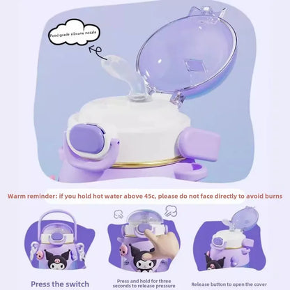 Large 820ML cute Cartoon Character Water Bottle – Cute & Unique