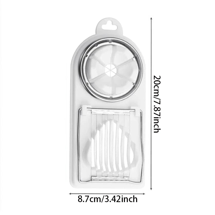 Multifunctional egg cutter 2-in-1 stainless steel wire pull egg cutter for hanging kitchen accessory tools