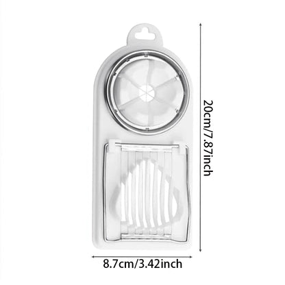 Multifunctional egg cutter 2-in-1 stainless steel wire pull egg cutter for hanging kitchen accessory tools