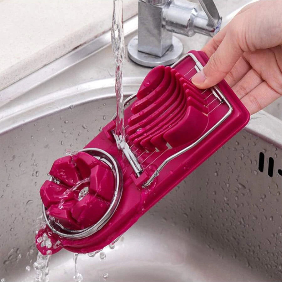 Multifunctional egg cutter 2-in-1 stainless steel wire pull egg cutter for hanging kitchen accessory tools