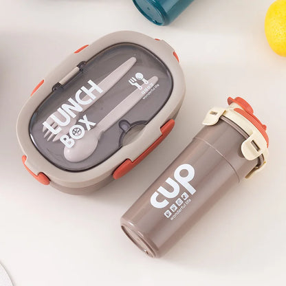 SET Lunch box+ bottle+cutlery